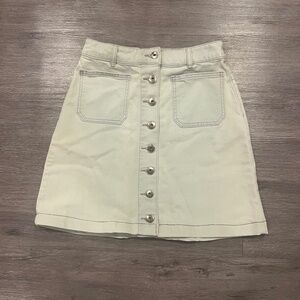 Kate Spade light blue Denim A-line metal buttons mini skirt (size 2)